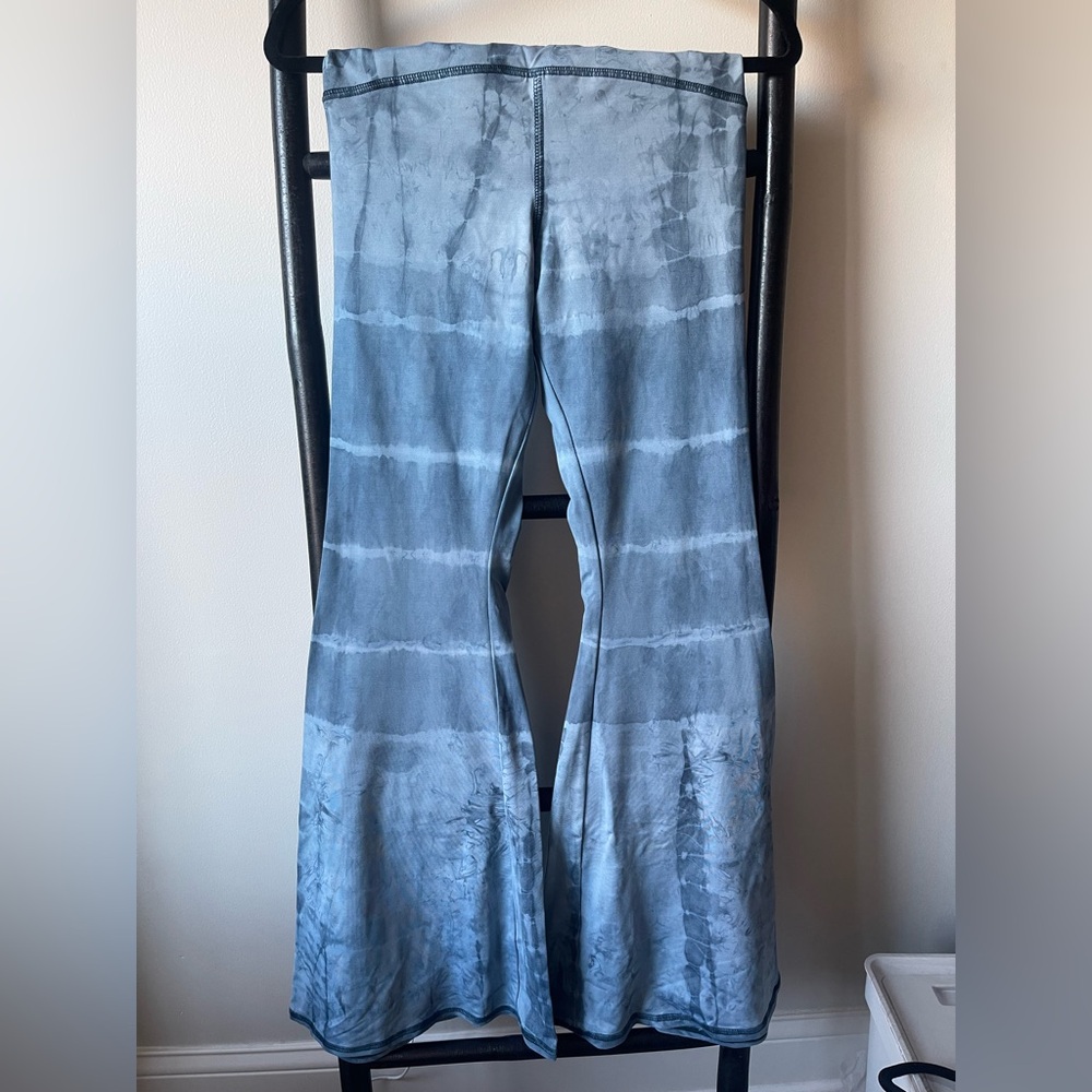Blue Tie-Dye Flared Pants